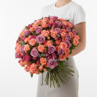 101 роза микс (Premium)