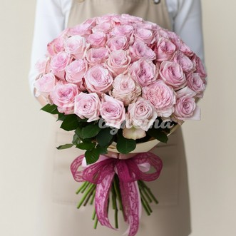 Букет из 51 розовой розы 60 см