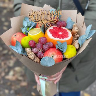 Букет цитрусовых с имбирем для мамы
