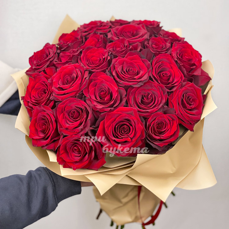 Букет из 25 роз Эксплорер (крупный план)